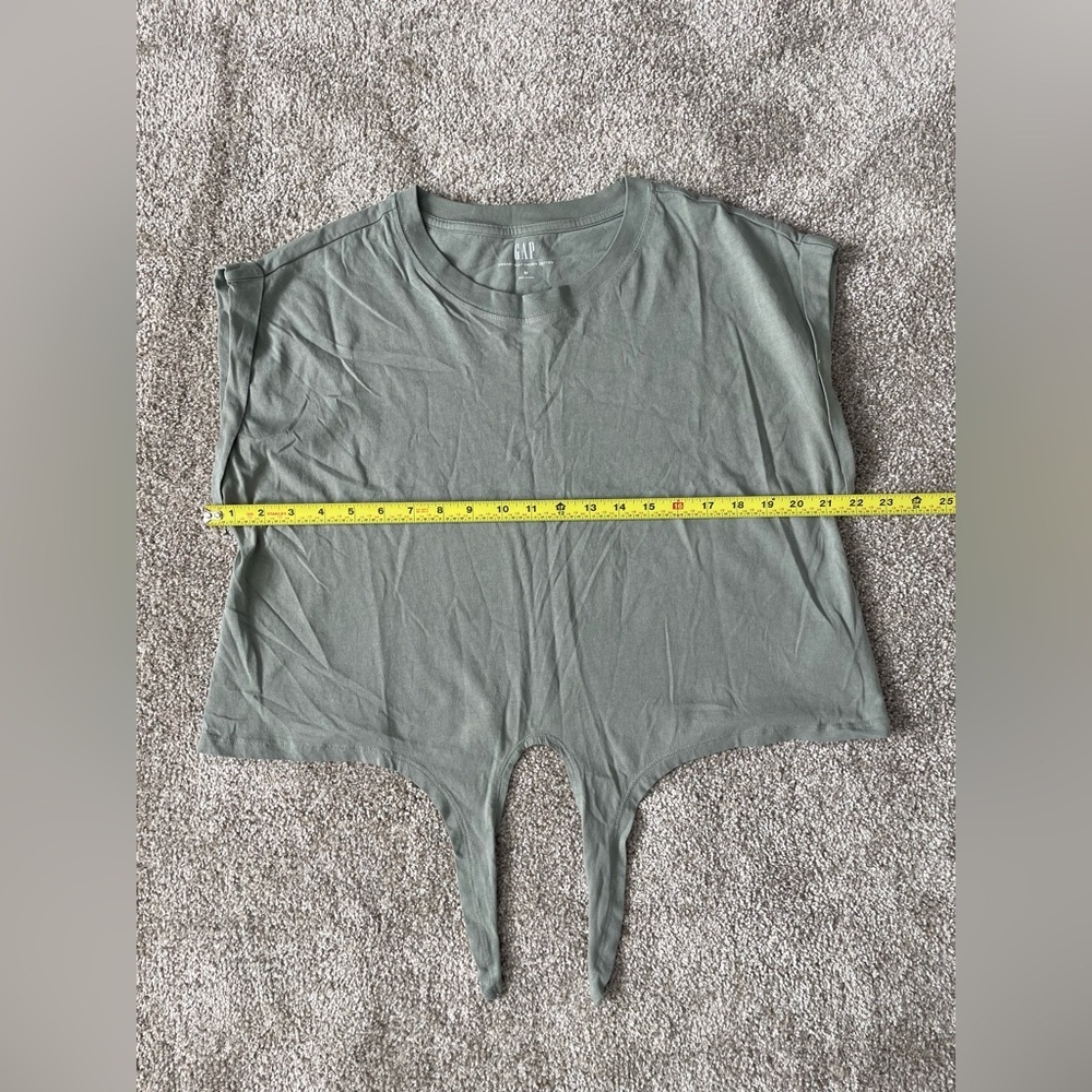 GAP Sage Green Tie-Front Tee - Picture 7 of 11